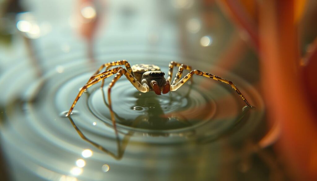 biologische Anpassung der Wasserspinne