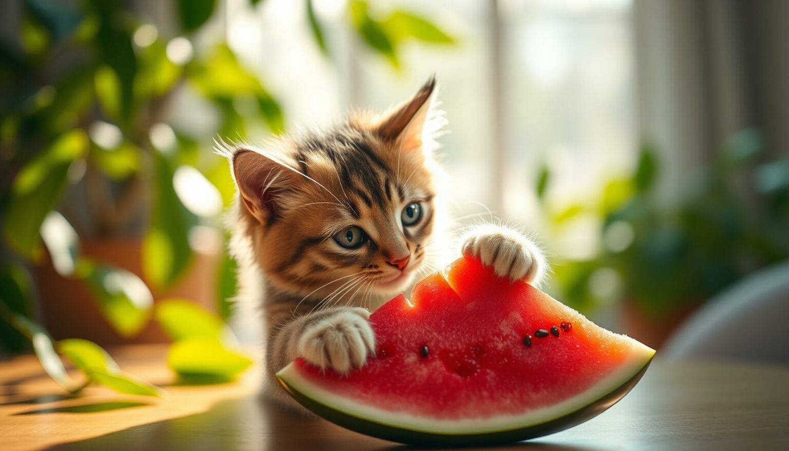 duerfenkatzenwassermeloneessen BerufungTier.de Tierblog