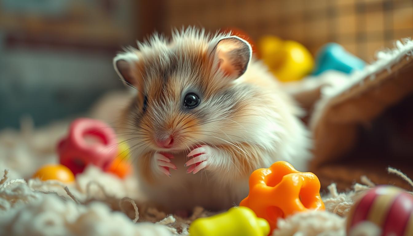 hamster kratzt sich viel