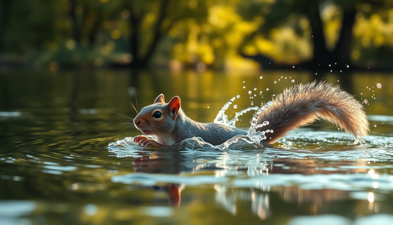 können eichhörnchen schwimmen