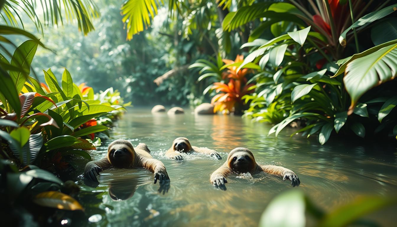 können faultiere schwimmen