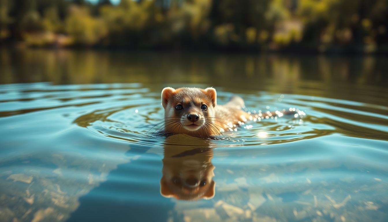 können marder schwimmen