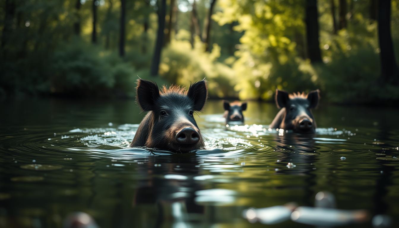 können wildschweine schwimmen