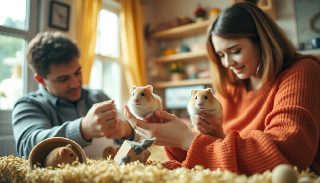 verantwortungsbewusste Halter süßer Hamster