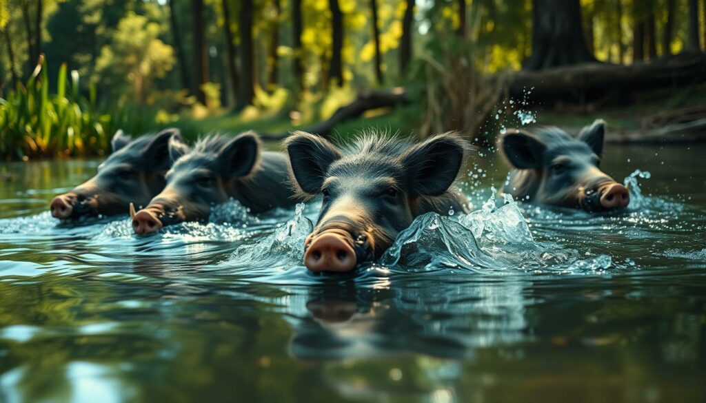 wildschweine verhalten im wasser