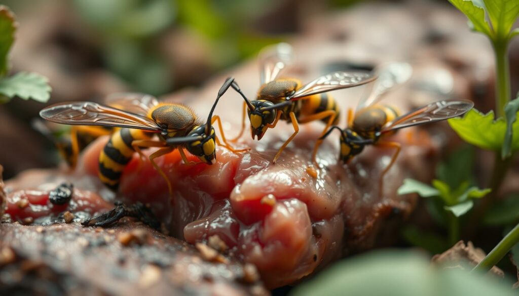Wespen Ernährung tierische Nahrungsaufnahme