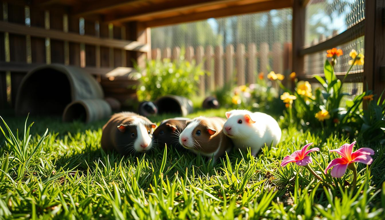 meerschweinchen gehege draußen