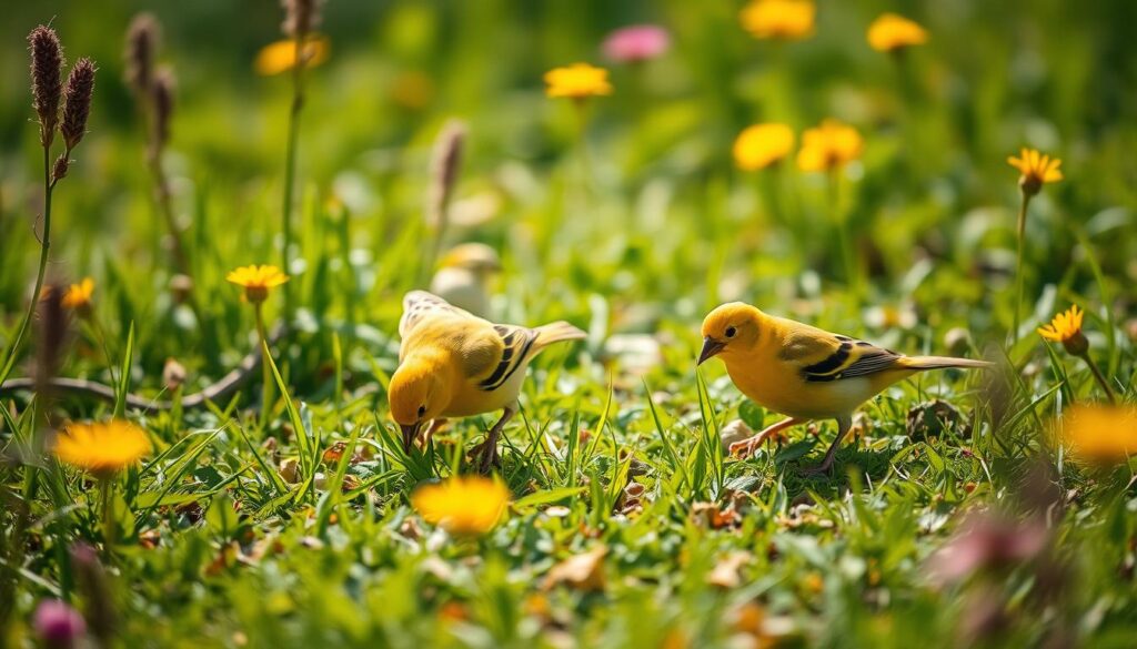 Ernährung gelber Vögel