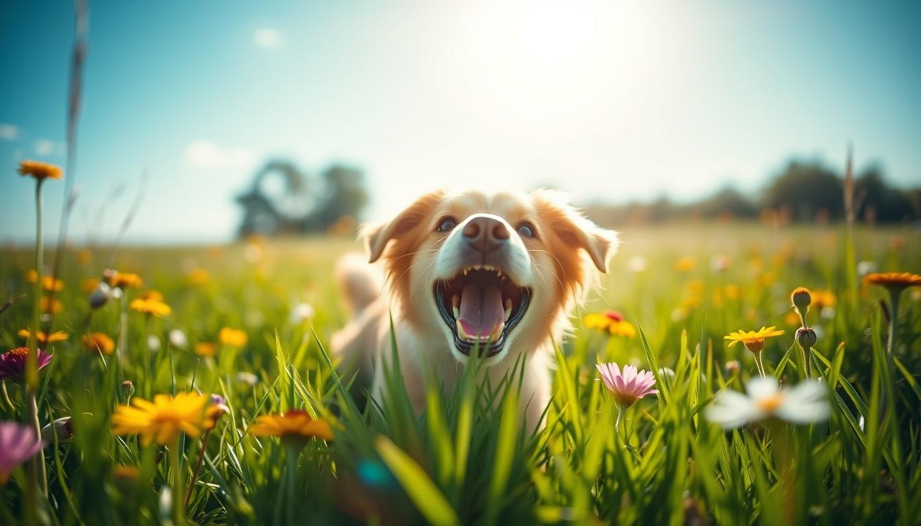 hund frisst gras