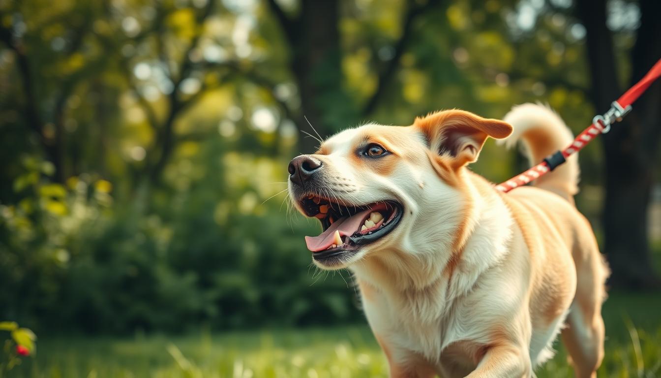 hund zieht an der leine